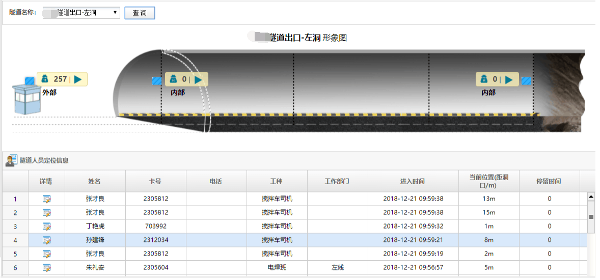 隧道人员定位系统软件图
