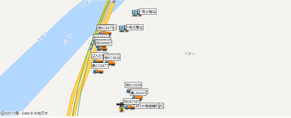 智能摊铺压实管理系统运输车辆效果图